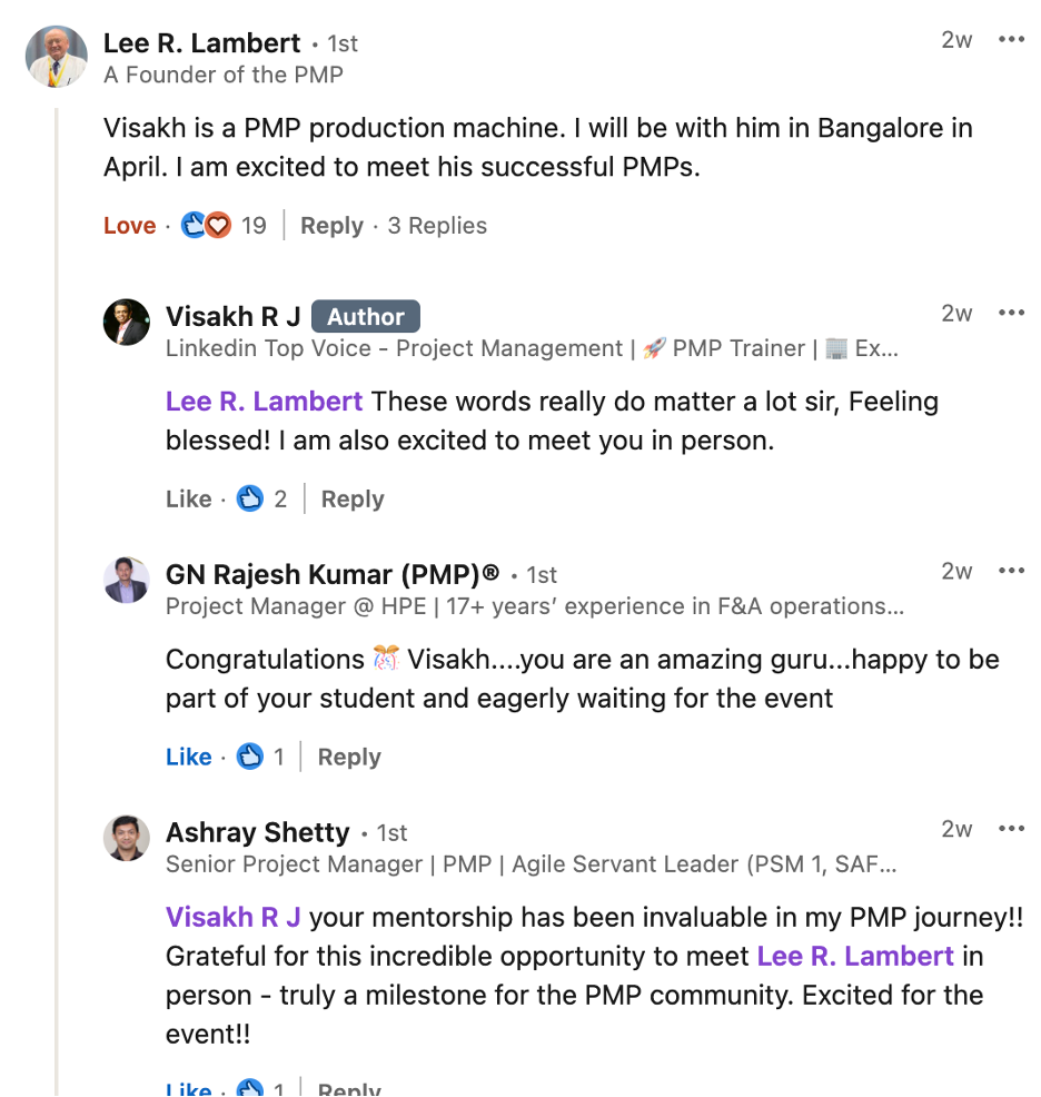 Visakh R J considered as India's PMP Production Machine